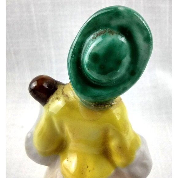 Colonial Woman With Instrument Vintage Occupied Japan HandPainted Ceramic 4.5 In - Picture 7 of 11